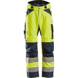 Snickers AllroundWork High-Vis Insulated Trousers - Yellow/Navy