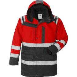 Fristads parkas 4042, Hi-vis Röd/Svart