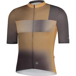 Shimano Breakaway SS Short Sleeve Cycling Jersey Men - Beige/Brown