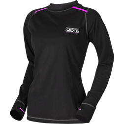 FXR Camiseta Técnica Vapor Manga Larga Negro-Rosa