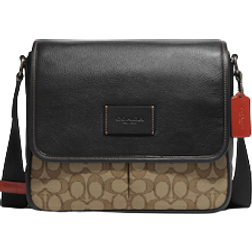 Coach Sprint Map Bag 25 in Signature Jacquard - Black Antique Nickel/Khaki/Black Multi