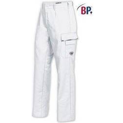 BP Arbetsbyxor Med Elastisk Ryggdel Tygblandning - Vit