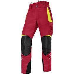 Kübler Schnittschutzhose rot/warngelb