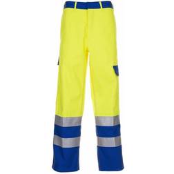 Planam Bundhose Major Protect warngelb/kornblau