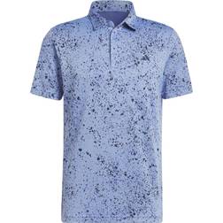 adidas Men Jacquard Polo Golf Shirt - Blue Fusion/Collegiate Navy/Lucid Blue