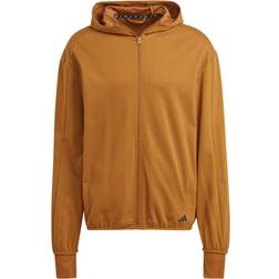 Adidas Yoga Base Training Aeroready Full-Zip Hoodie - Bronze Strata/Black