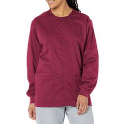 WonderWink Snap Front Jacket Outerwear, Wine