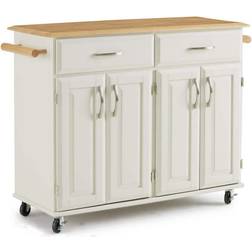 Homestyles Madison White Kitchen Cart Trolley Table