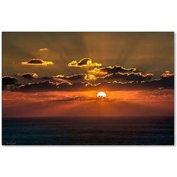 Trademark Fine Art "Mediterranean Sunset" David Ayash Photographic Print on Wrapped Wall Decor