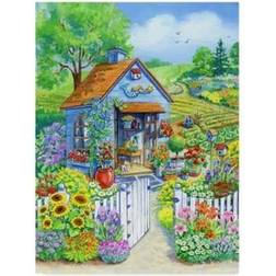 Trademark Fine Art Geraldine Aikman 'Garden Shed Blue' Canvas Wall Decor