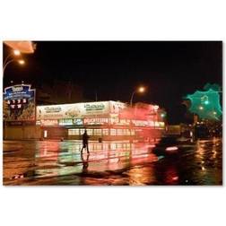 Trademark Fine Art "Nathan's Women Crossing Street Neon" Wall Decor