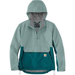 Carhartt Women's Rain Defender Loose Fit Lightweight Packable Anorak - Shaded Spruce/Blue Surf