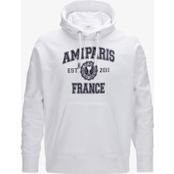 Ami Paris Wool Hoodie Unisex - Tricotine White