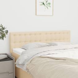 vidaXL 2 st Gräddvit 72x5x78/88 cm Tyg Sänggavel