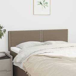 vidaXL Huvudgavlar 2 St Taupe 72 x 5 x 78/88 cm Sänggavel