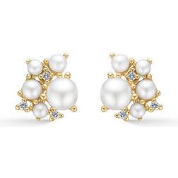 Mads Z Diamond Cloud Earsticks ct. Gold w. Pearls & 0,048 ct. 1513070
