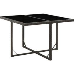 vidaXL Havebord 109x107x74 polyrattan
