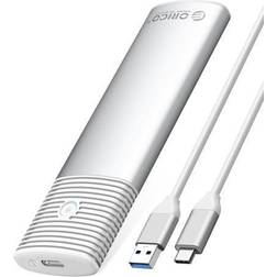 Orico M.2 SATA ekstern drev kabinet, PWM2-WH-EP, USB-C, 5Gbps sølv