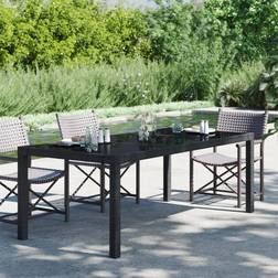 vidaXL Gartentisch Schwarz 190 x 90 x 75 cm