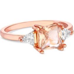 Jon Richard Rose Gold Plated And Pink Cubic Zirconia Ring