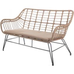 BigBuy Home Chaise De Jardin Ariki 121 x 62 x 76 cm Rotin Synthétique Acier Graphite Canapé d'extérieur