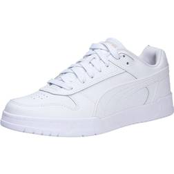 Puma Junior Rebound Game Low Trainers - Puma White/Puma White/Puma Team