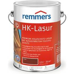 Remmers Remmers hk-lasur teak holzschutzlasur dünnschichtlasur 2,5l Lasurfarbe Braun
