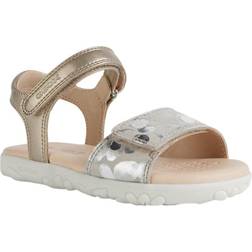 Geox Childrens/Kids Haiti Leather Sandals Beige/Platinum