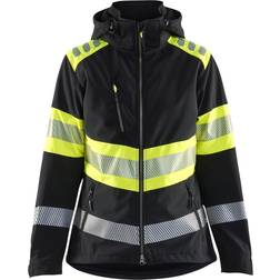 Blåkläder dame softshelljakke, Sort/Hi-Vis Gul