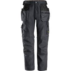 Snickers Workwear AllroundWork Canvas Stretch Work Trousers Holster Pockets Black/Black