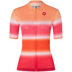 Castelli Women's Dolce Cycling Jersey, Soft Orange/Hibiscus