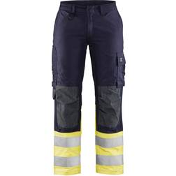 Blåkläder 718815128933C34 Damen Multinorm Hose, Marineblau/Gelb, Größe