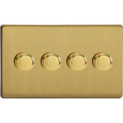 Varilight 4 Gang Dimmable Switch Brushed Brass