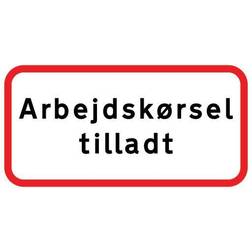Undertavle, arbejdskørsel tilladt, 30
