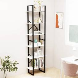 vidaXL Bianco 60x30x210 cm Legno Massello di Pino Scaffale per libri