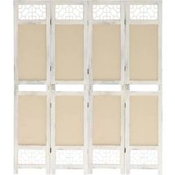 vidaXL 4-panels stof Rumdeler