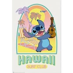 Grupo Erik Disney Stitch Hawaii Club Surf Poster