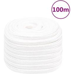 vidaXL Bootsseil Weiß 20 mm 100 m Polypropylen White