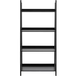 Actona Wally Bookcase with 4 Shelves Black Book Shelf