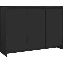 vidaXL Black Engineered Wood Sideboard