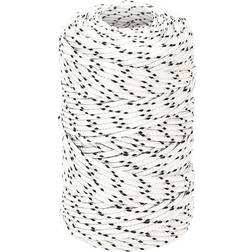 vidaXL Corde de Bateau Corde de Levage Câble d'Amarrage Ancrage Navire Lignes de Gréement Corde à Linge Tressé Blanc 2 mmx250 m Polyester