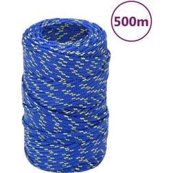 vidaXL Boottouw 2 mm 500 m polypropyleen blauw