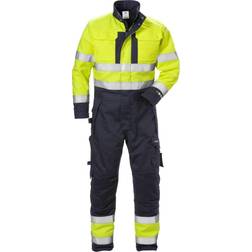 Fristads Flame vinteroverall 8088, Hi-Vis yellow/marinblå