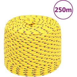 vidaXL Bootsseil Gelb 10 mm 250 m Polypropylen Yellow