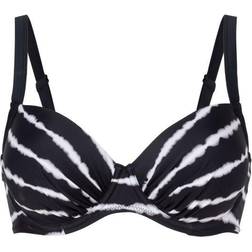 Wiki Crete Padded Balconette Bikini Top - Black/White