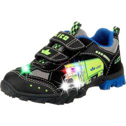 Lico Klettschuh Truck V Blinky Kids schwarz/blau/lemon Gr. 33