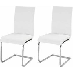 BigBuy Home Lea Lot 2 Chaises De Salle A Manger Simili Blanc L 43 x 56 cm Chaise de Cuisine