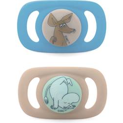 Esska Chilla Napp Silikon 2-pack 4-36 mån Mumin/Sniffy