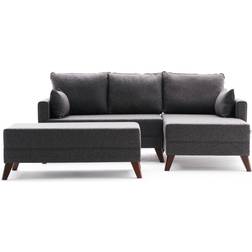 LOTO LIVING Cama Rinconera Bella Mini Derecho Antracita Sofá