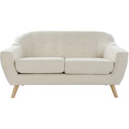 Dkd Home Decor 2 personers Scandi Gummitræ Flødefarvet Sofa